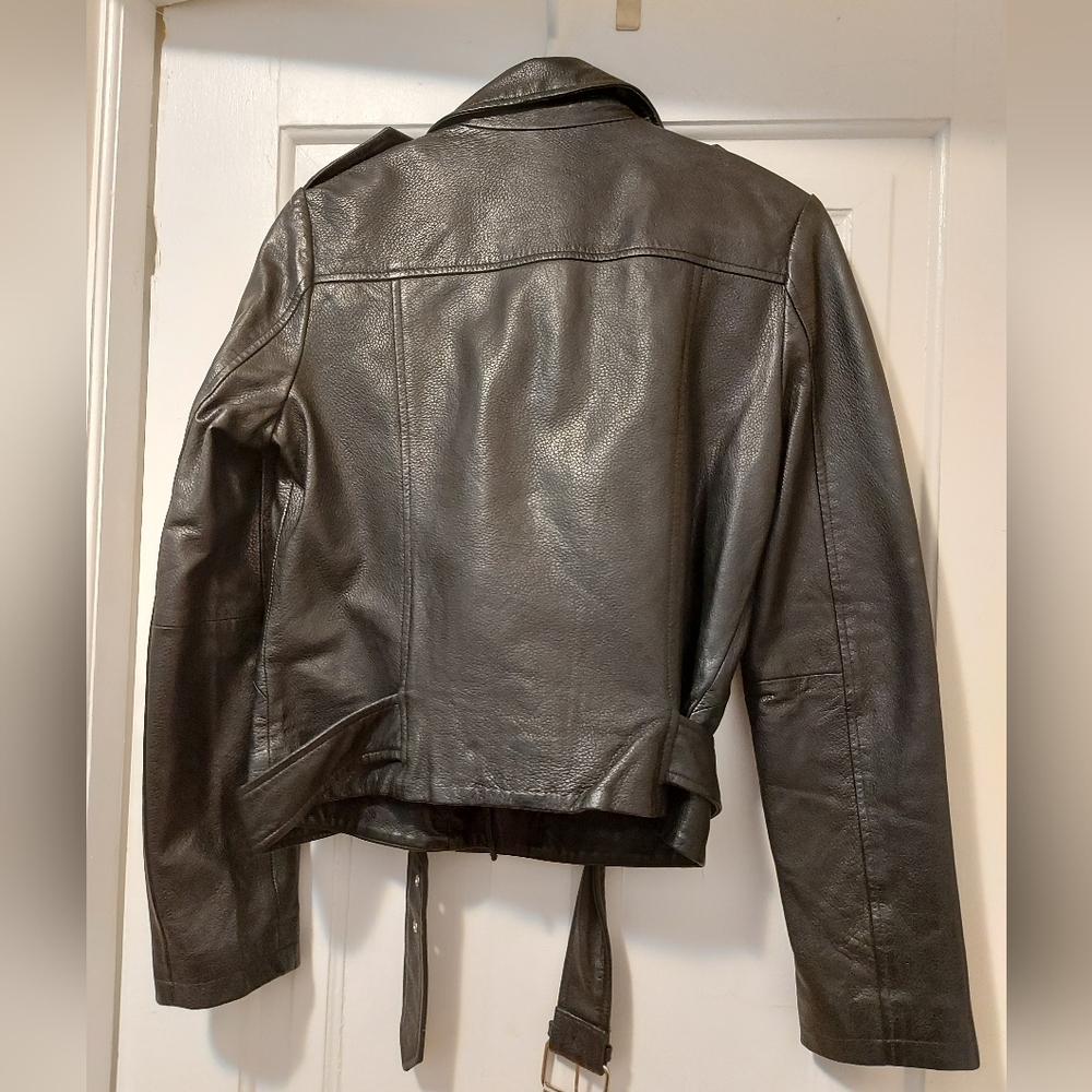 Bagatelle NYC Genuine Leather Black Motorcycle Jacket - Picture 2 of 7